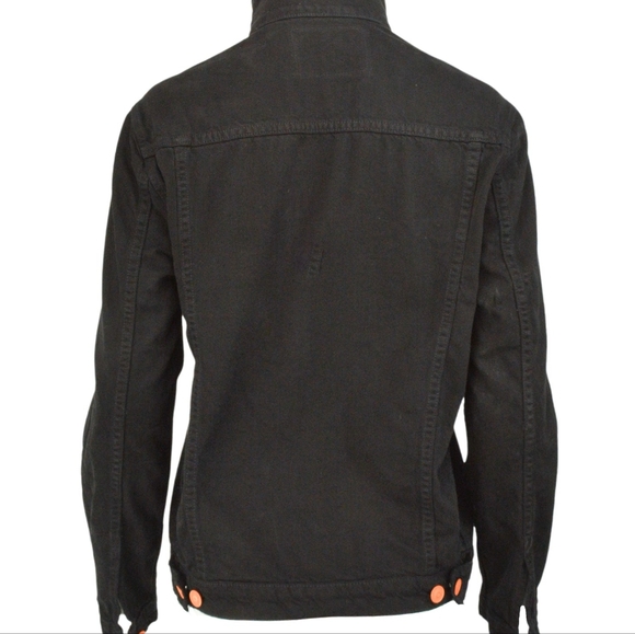 NWT Le Distresse Black Denim And Shearling jacket - Picture 4 of 5